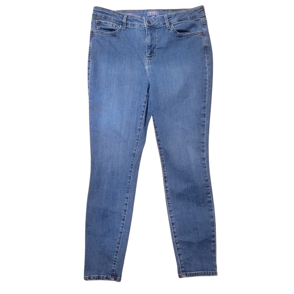 NYDJ Skinny Jeans Womens‎ 10 Blue Med Wash Stretch Lift Tuck Technology READ